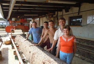 Matusiak family with their LT15 sawmill