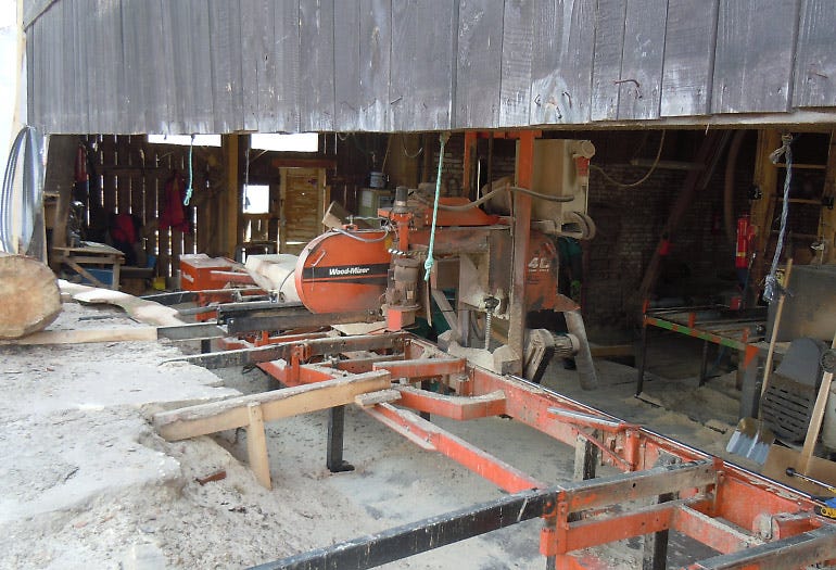 The sawmill at Drevodiscont company in Czech